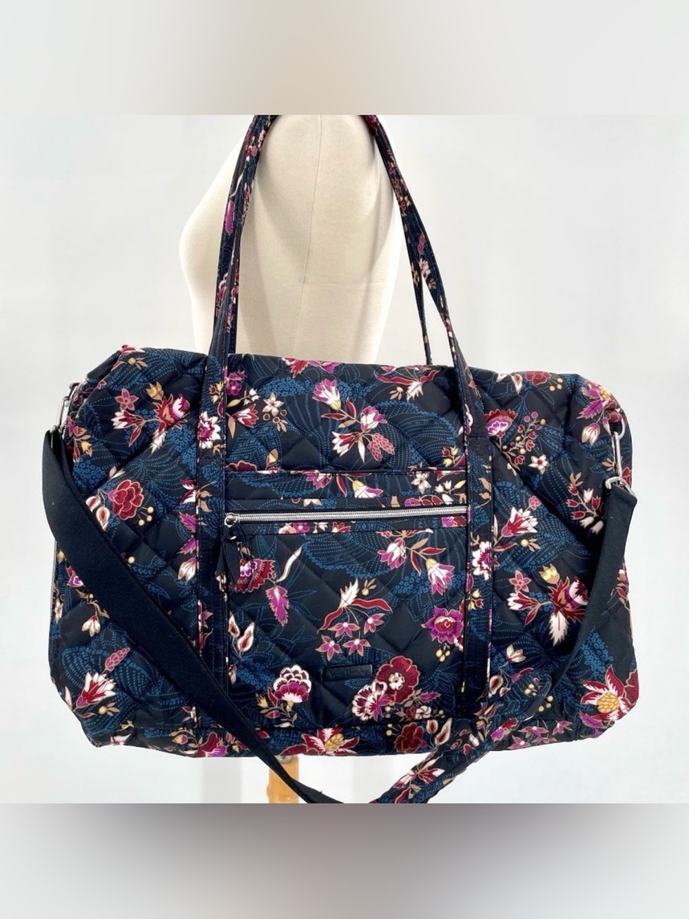 Vera Bradley Rare Lay Flat Duffel Garden Dreams Performance Twill Discontinued